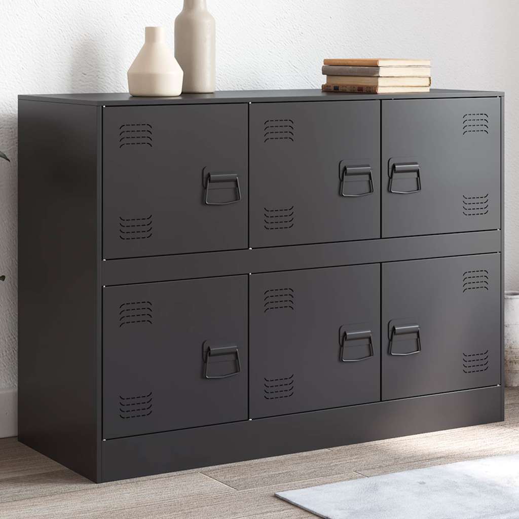 Aparador 99x39x73 cm aço preto