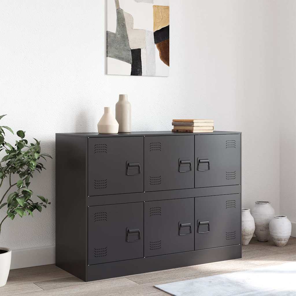 Aparador 99x39x73 cm aço preto