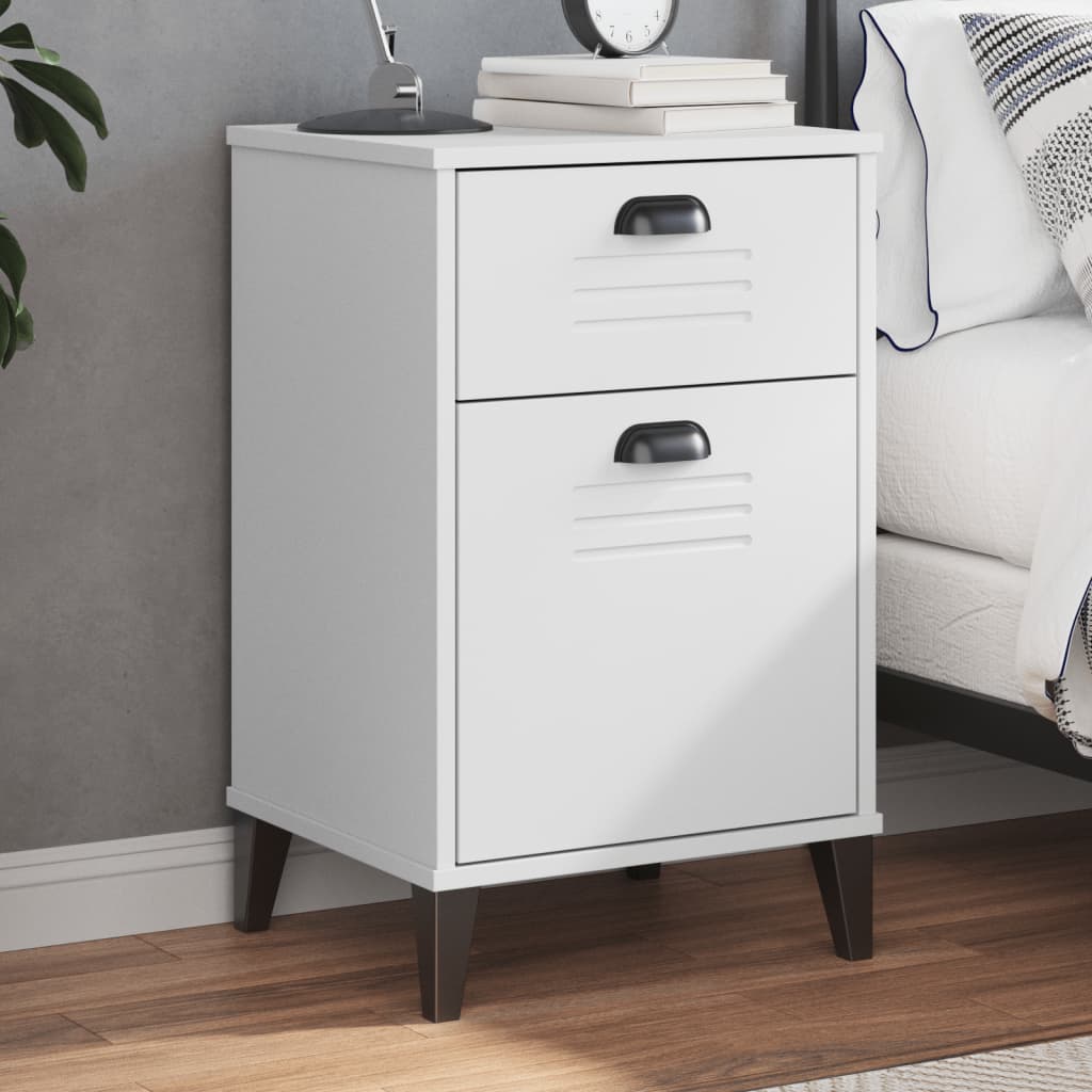 Mesa de cabeceira viken derivados de madeira branco