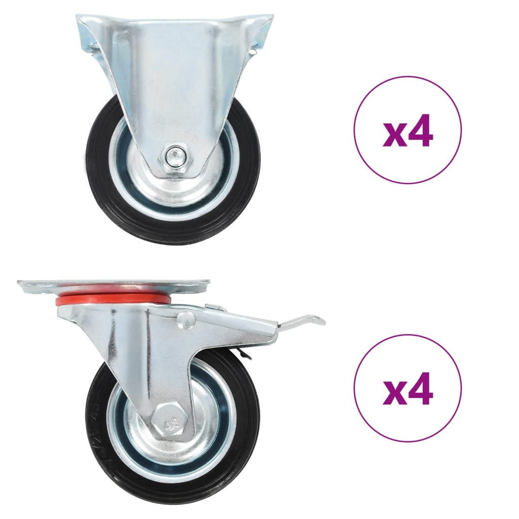 8 Pcs rodas 75 mm