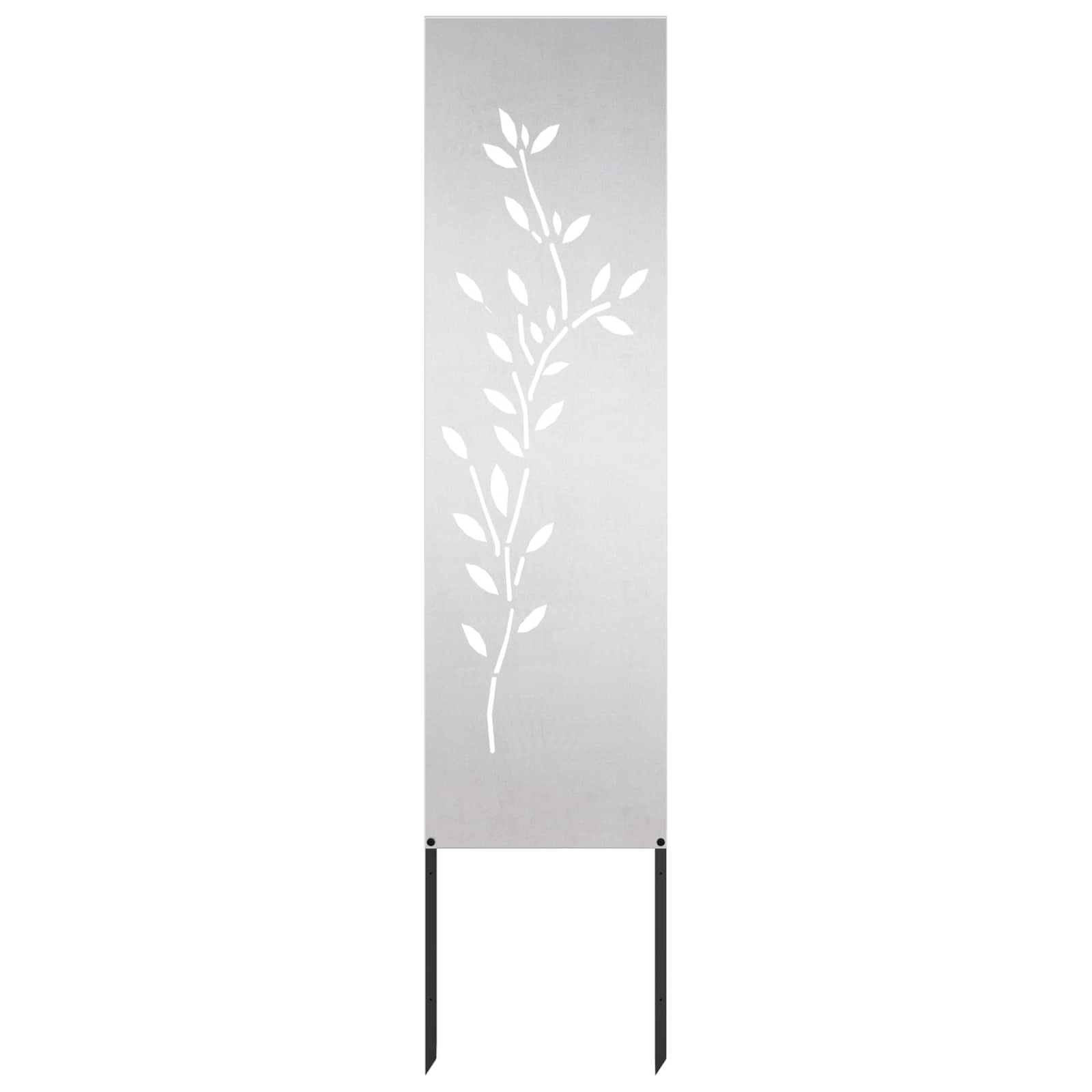 Tela de privacidade para jardim floral prateado 32 x 140 cm