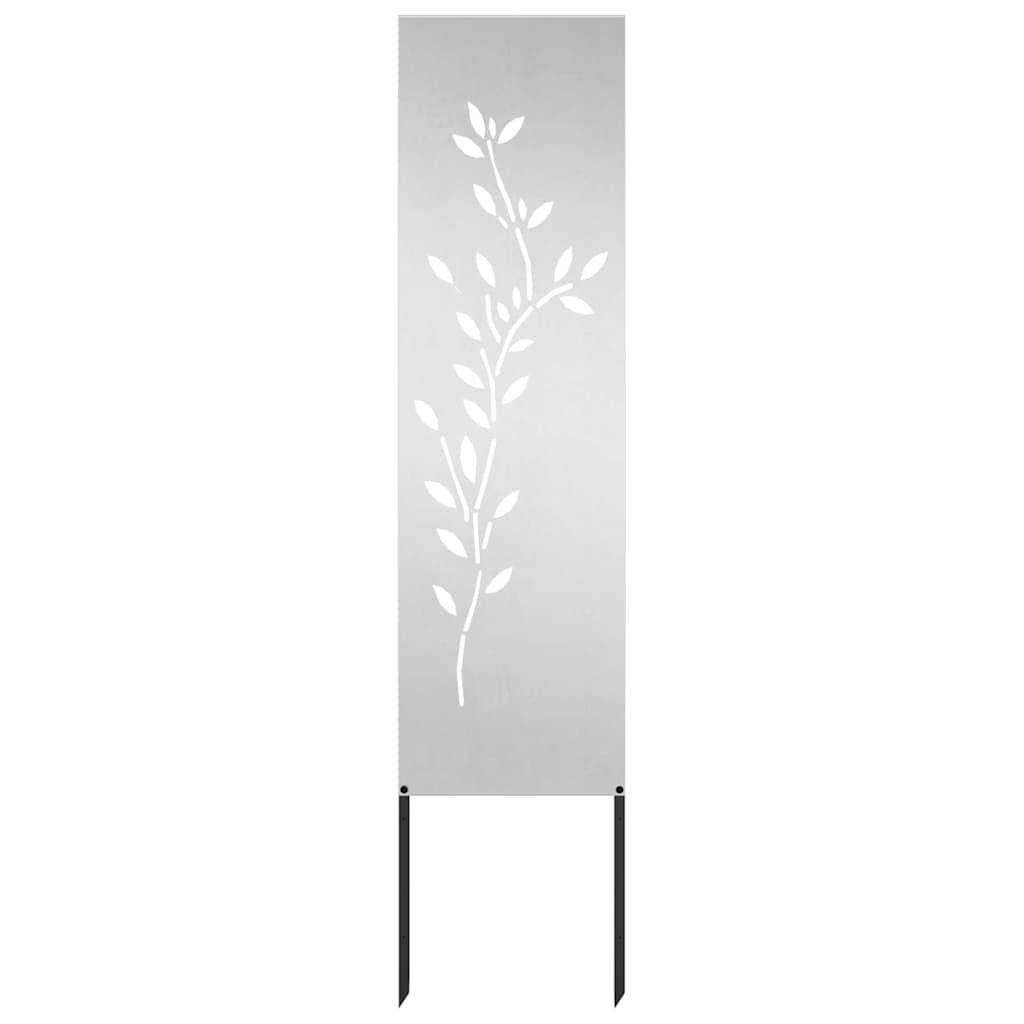 Tela de privacidade para jardim floral prateado 32 x 140 cm