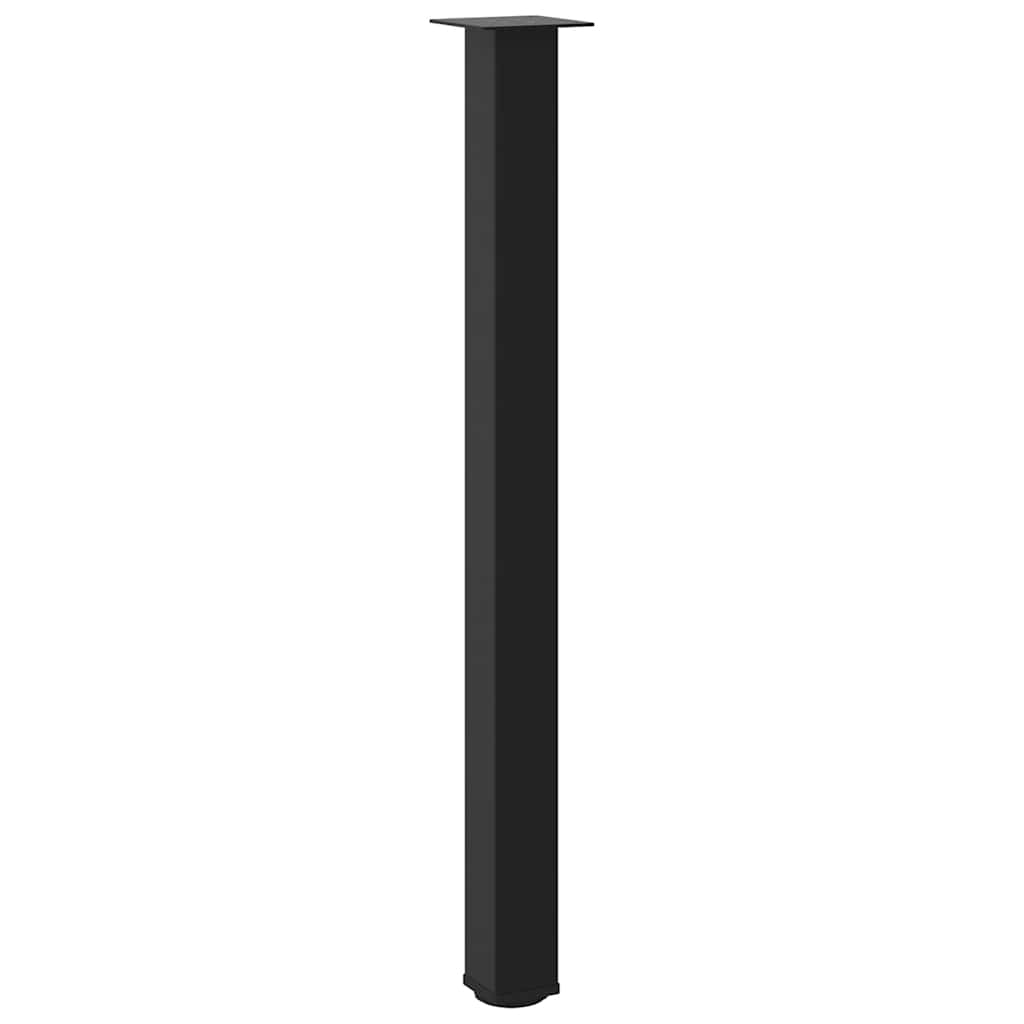 Pés para mesa de bar 4 peças, preto, 110-112 cm, aço
