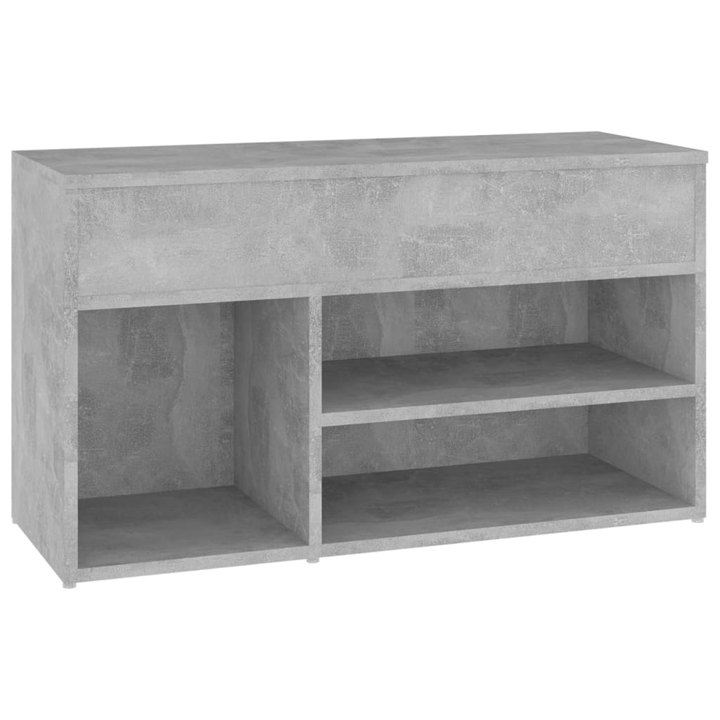 Banco sapateira 80x30x45 cm derivados madeira cinzento-cimento