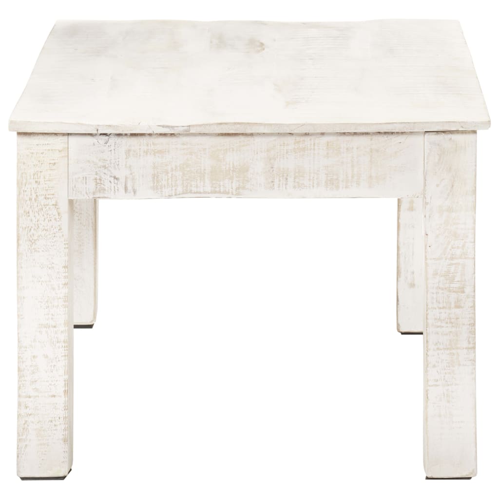 Mesa de centro 110x60x45cm madeira de mangueira maciça branco