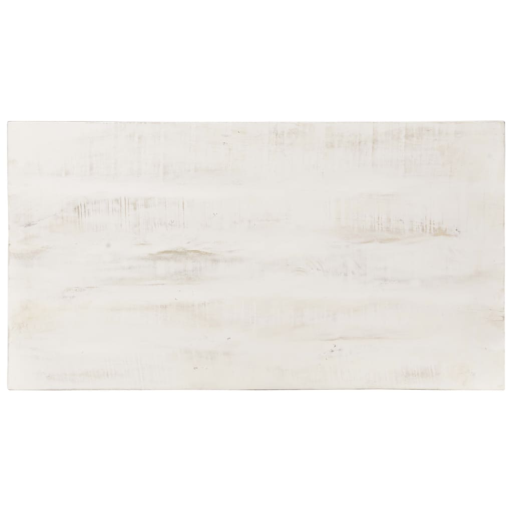 Mesa de centro 110x60x45cm madeira de mangueira maciça branco
