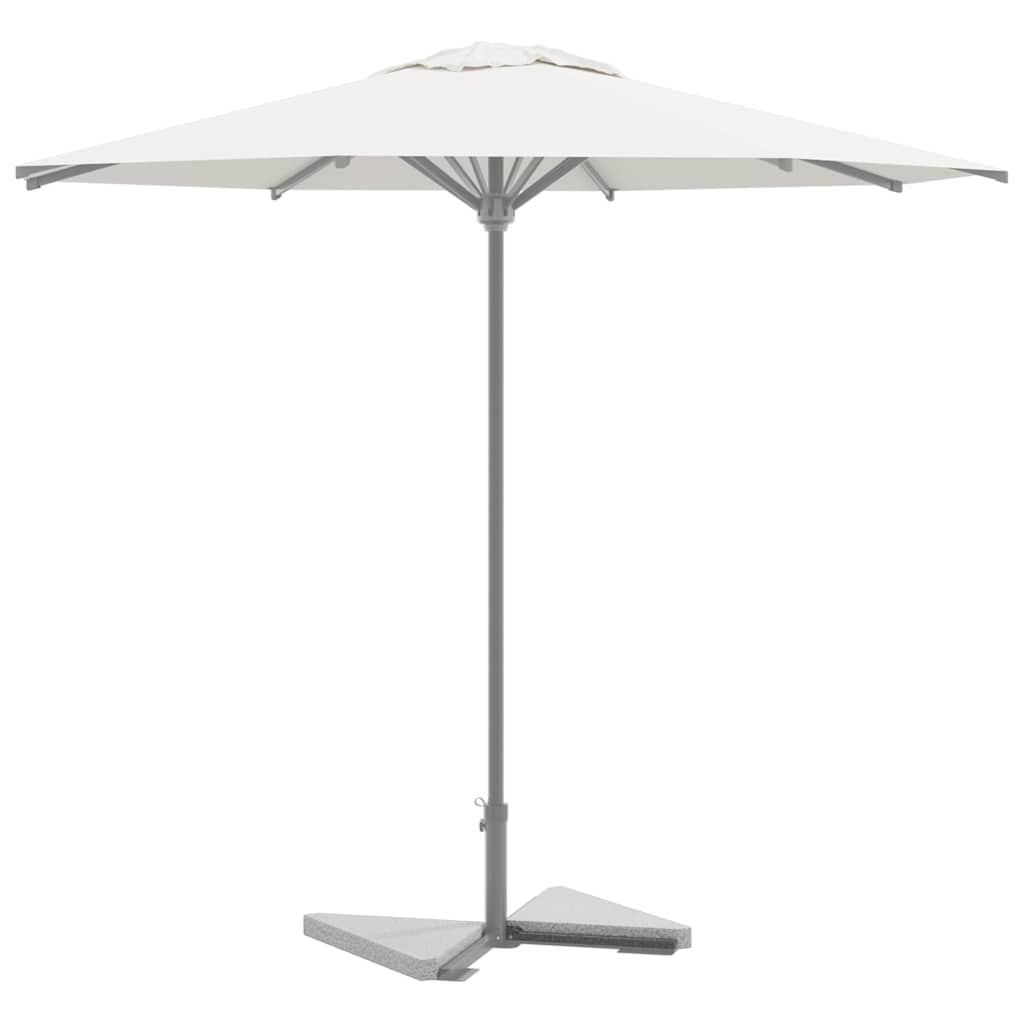 Placas de peso para guarda-chuva 2 peças, granito cinza, triangular, 14 kg