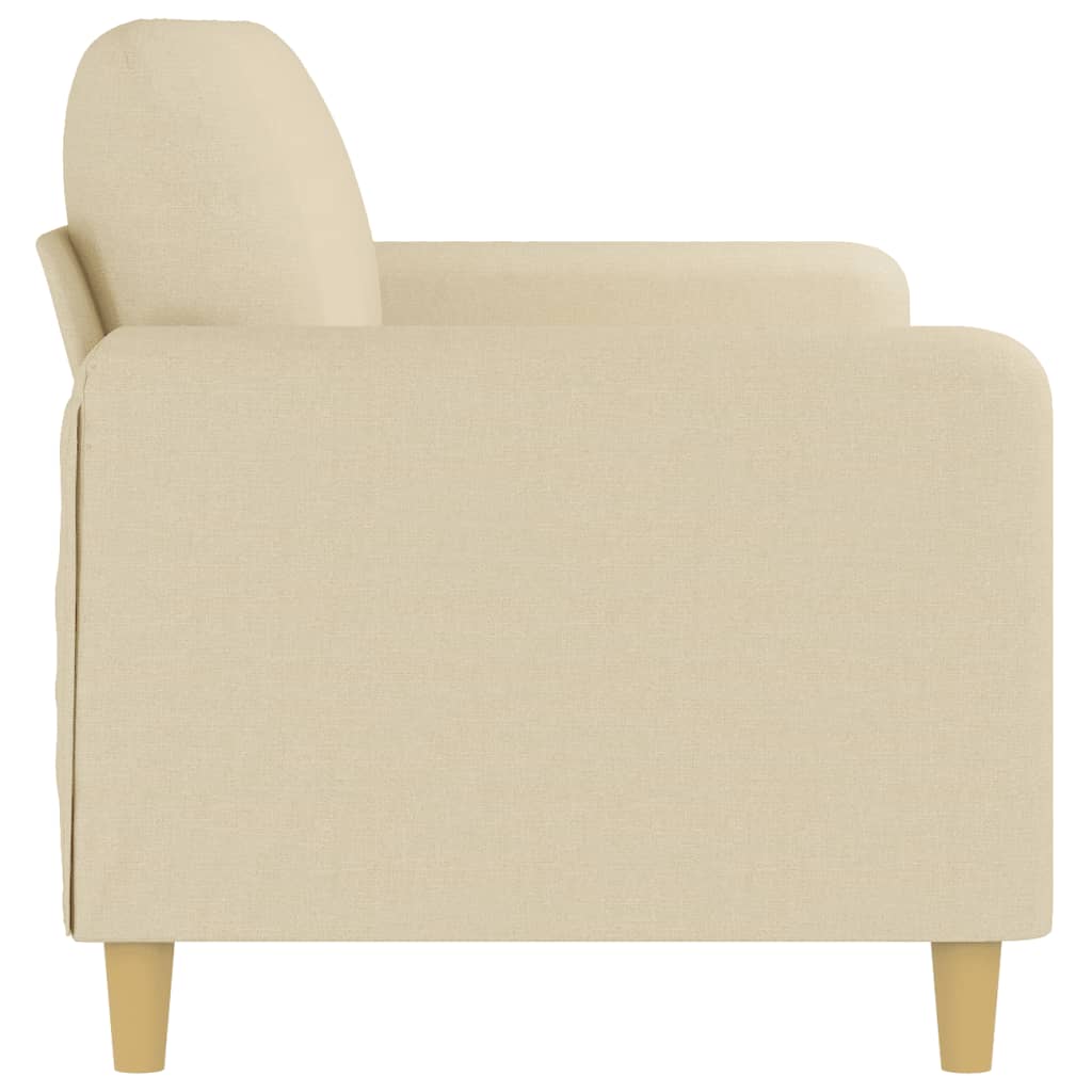 Sofá de 3 lugares tecido 180 cm cor creme