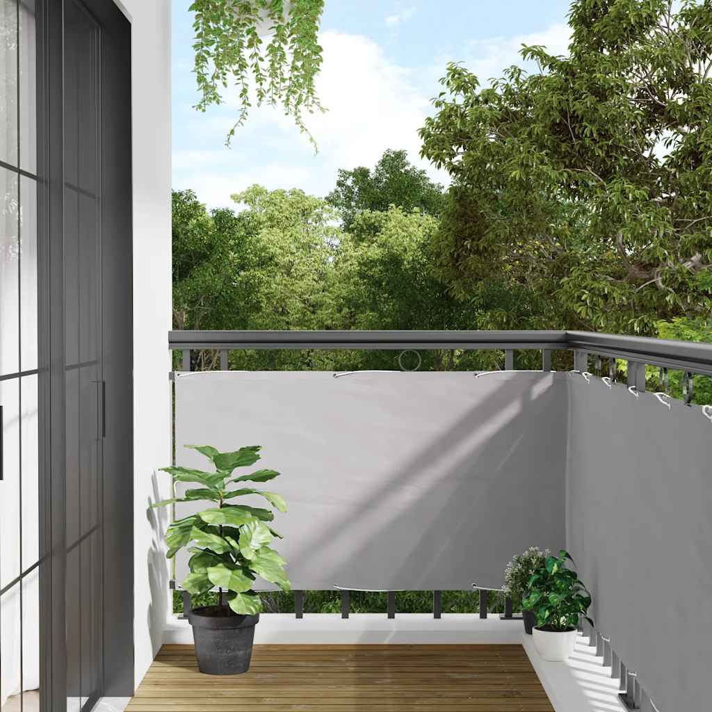 Tela de privacidade para varanda 500x120 cm PVC cinzento