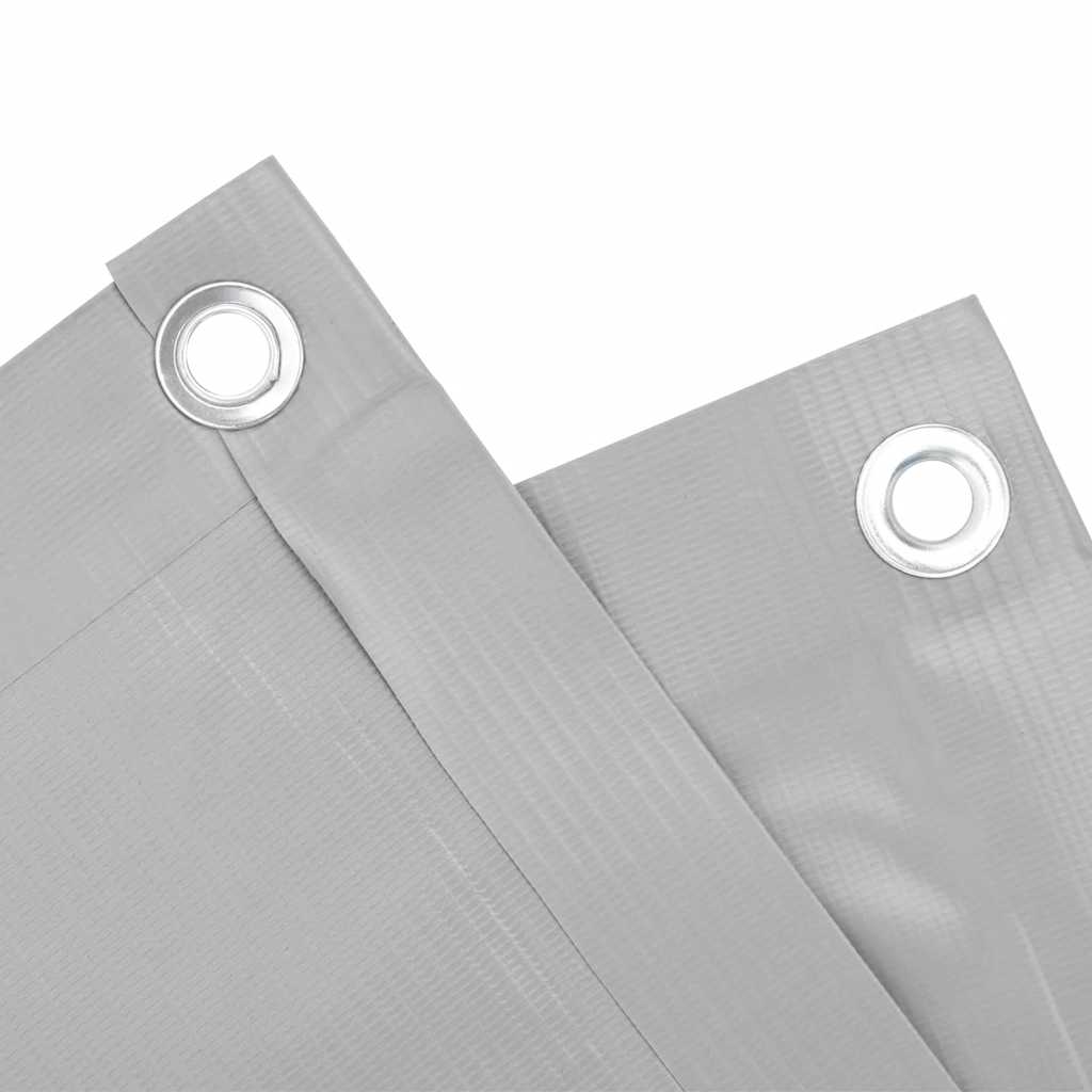 Tela de privacidade para varanda 500x120 cm PVC cinzento