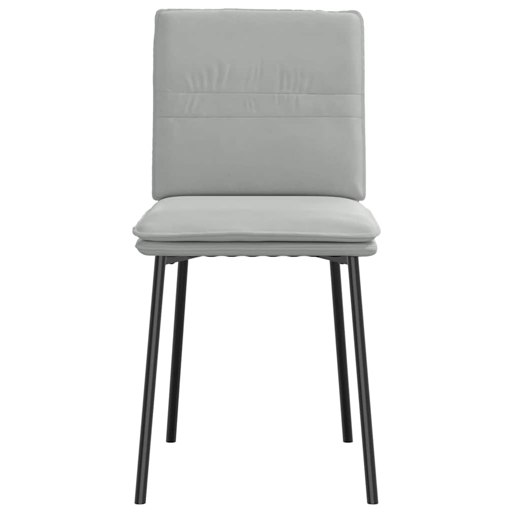 Cadeiras de jantar 4 pcs veludo cinzento-claro