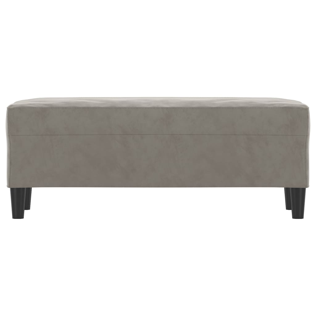 Banco 100x35x41 cm veludo cinza-claro