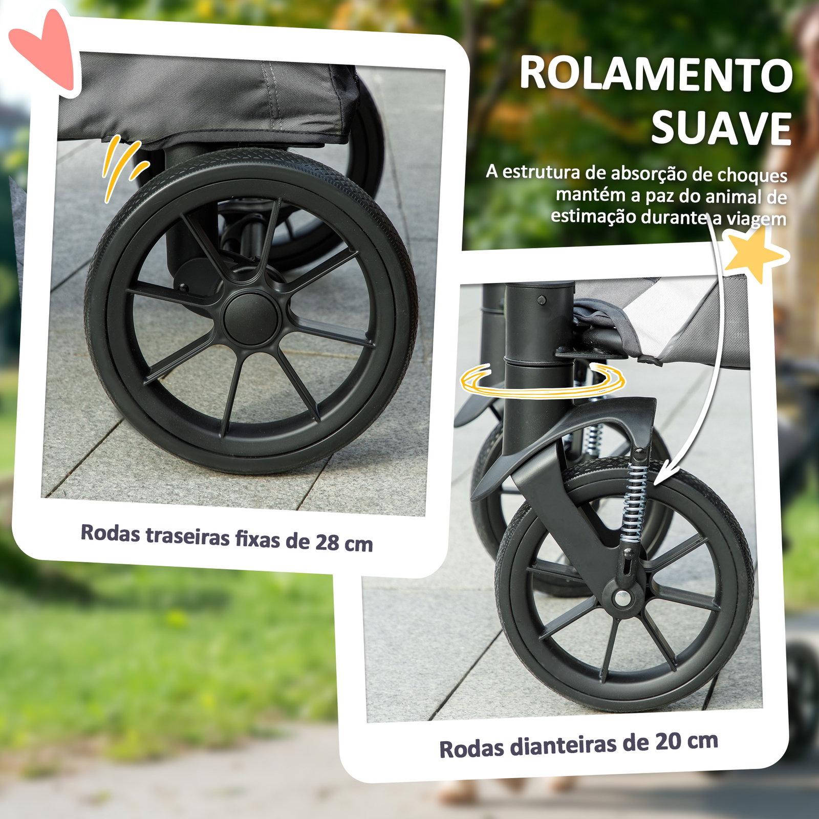 Carrinho dobrável para cães com janelas de malha almofadado lavável correias de segurança 124x67x100 cm cinzento escuro