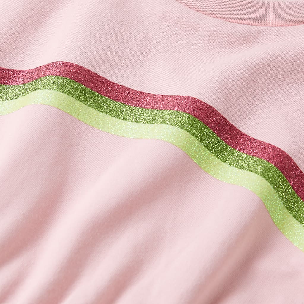 Vestido de criança com cordão rosa-claro 104