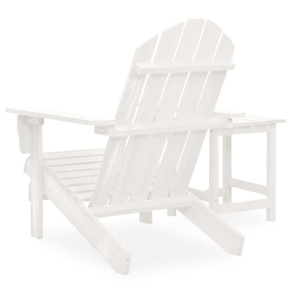 Cadeira de jardim adirondack com mesa madeira de abeto branco
