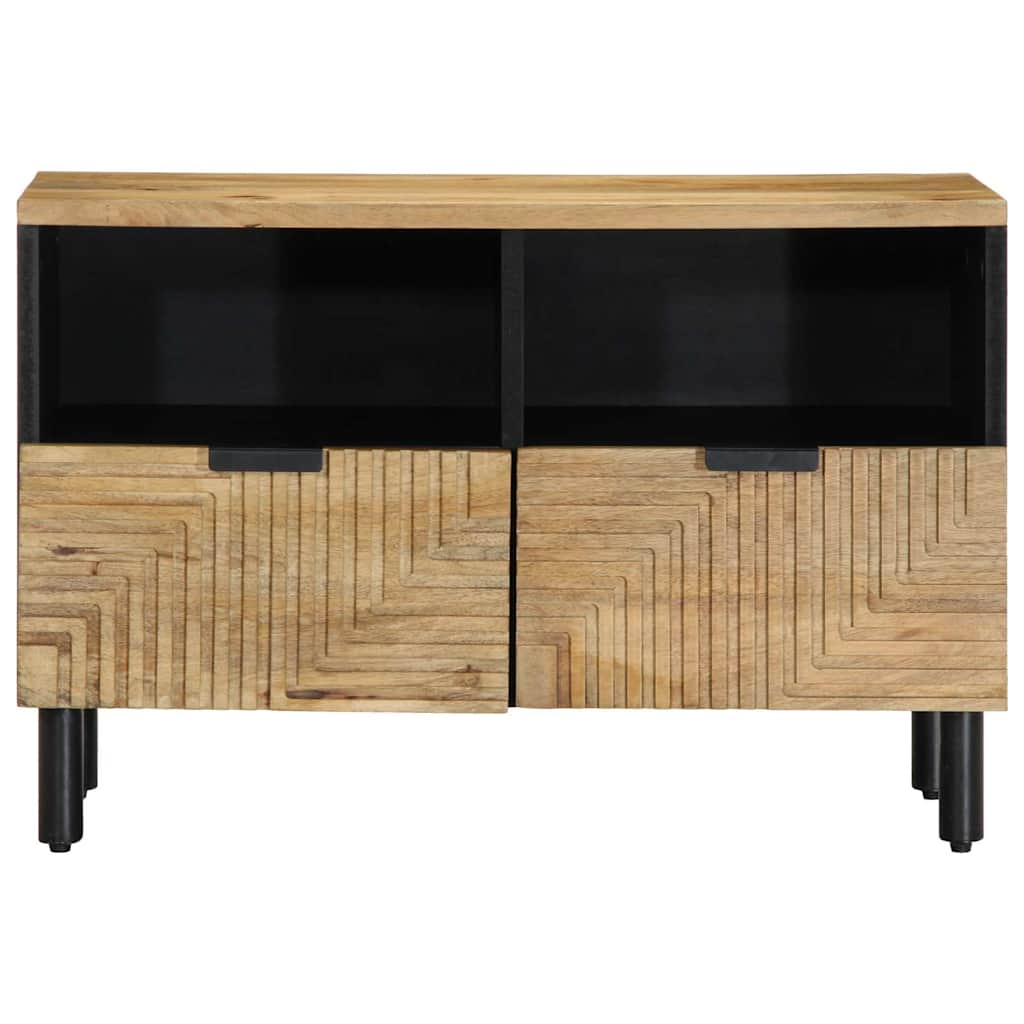 Móvel de TV 70x33x46 cm madeira de mangueira maciça castanho