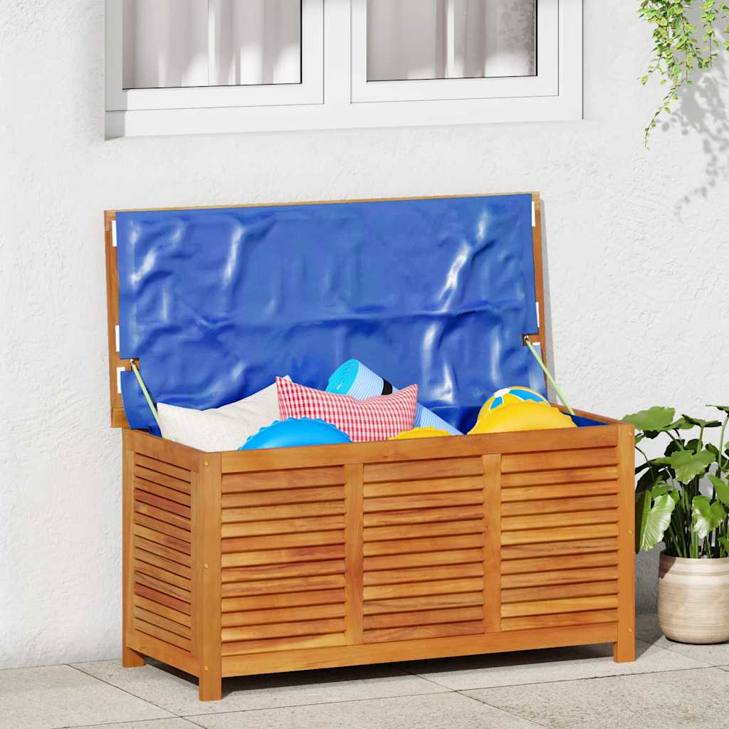 Caixa arrumação jardim c/ veneziana 113x50x56 cm acácia maciça