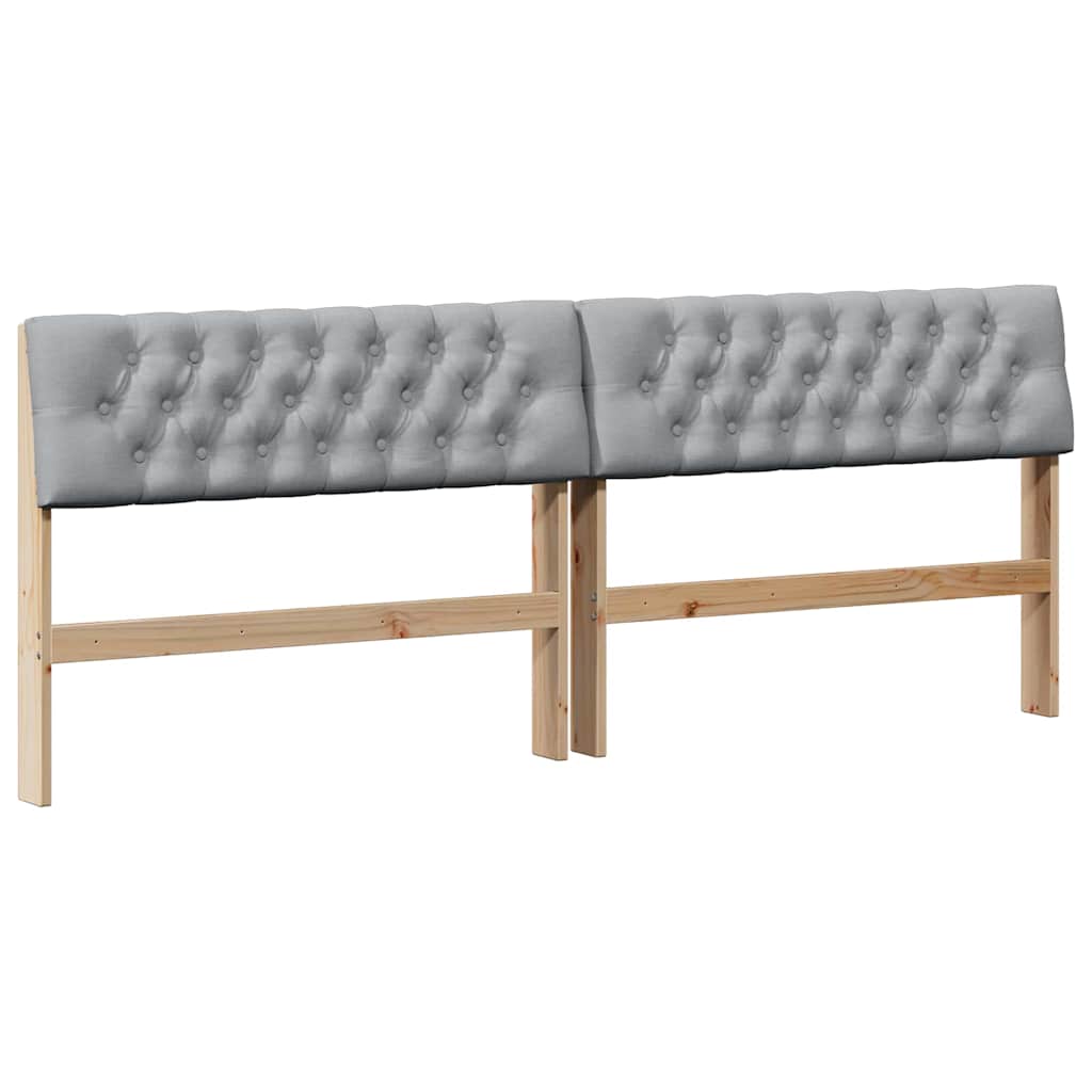 Cabeceira estofada cinzento-claro 200 cm