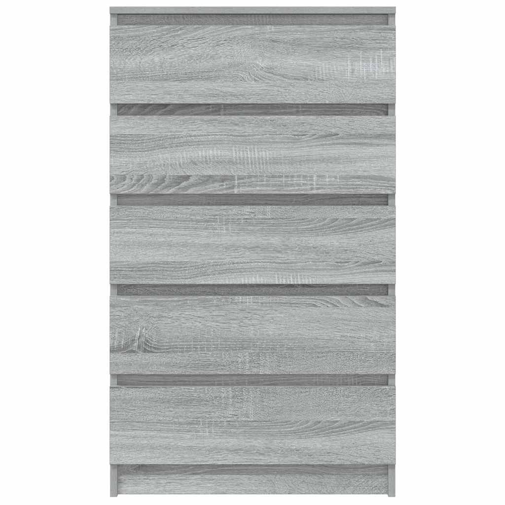 Armário de gavetas 60x36x103 cm deriv. madeira cinzento sonoma