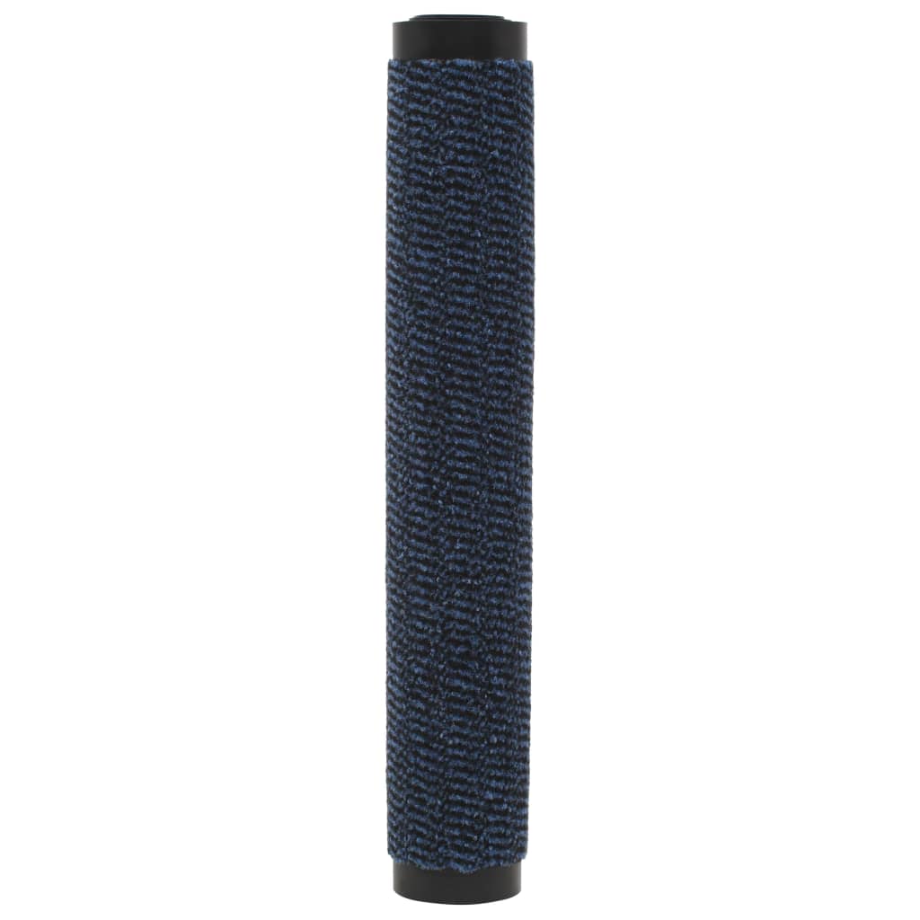 Tapete controlo pó retangular tufado 2 pcs 80x120cm azul