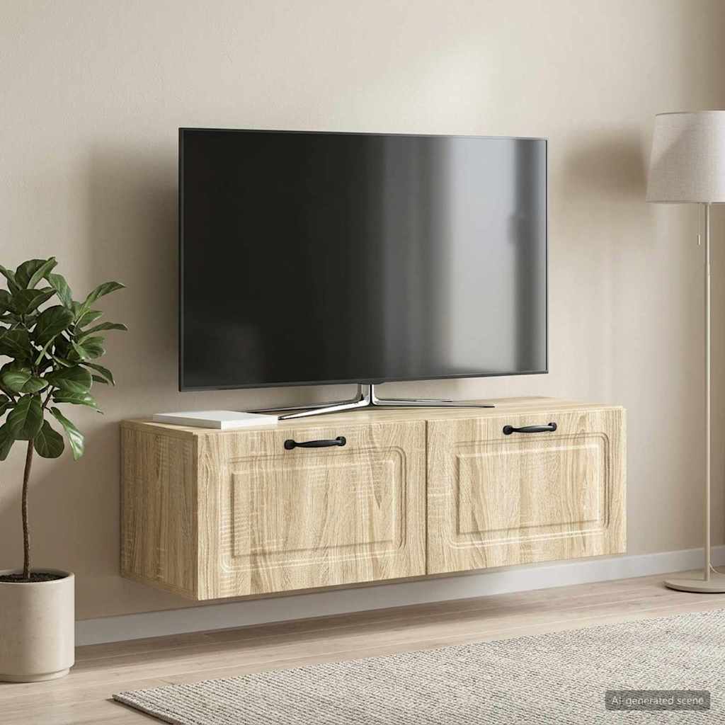 Gabinete de TV de parede carvalho sonoma 98 x 31 x 30 cm