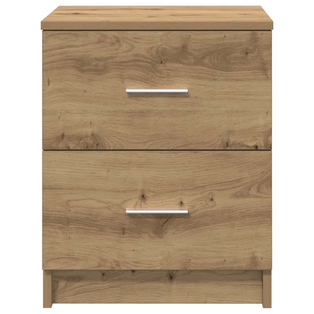 Mesa de cabeceira com 2 gavetas 40x36x50 cm carvalho artisiano