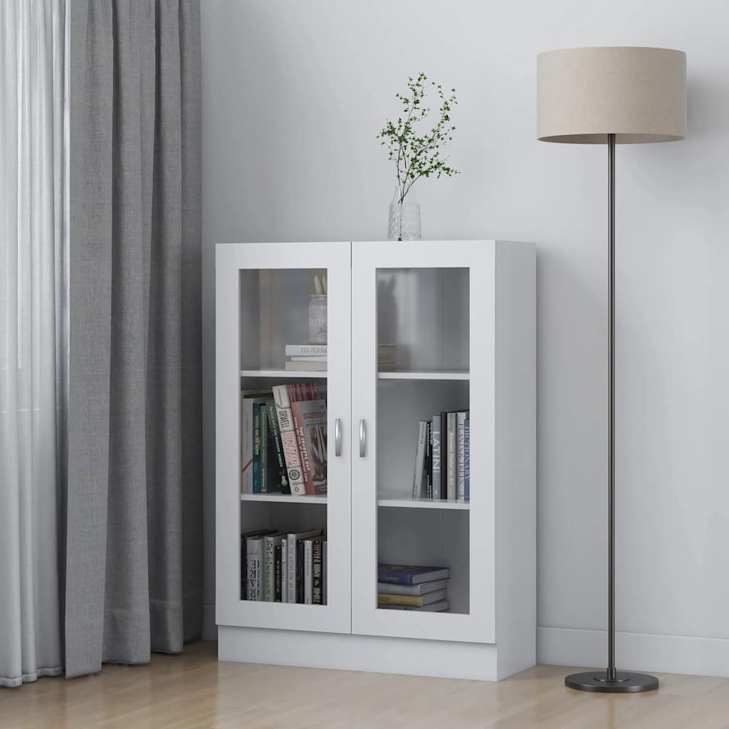 Armário vitrine 82,5x30,5x115 cm derivados de madeira branco