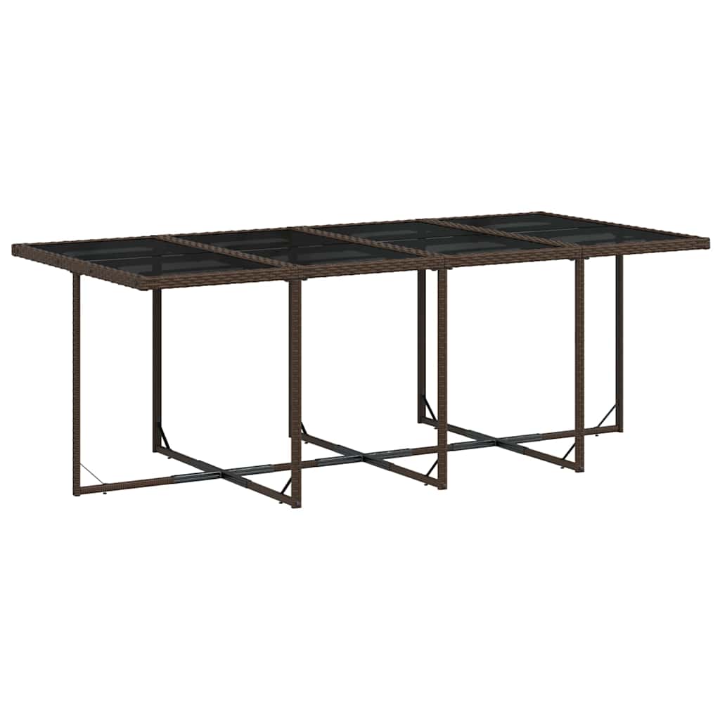 13 Pcs conjunto jantar p/ jardim c/ almofadões vime PE castanho