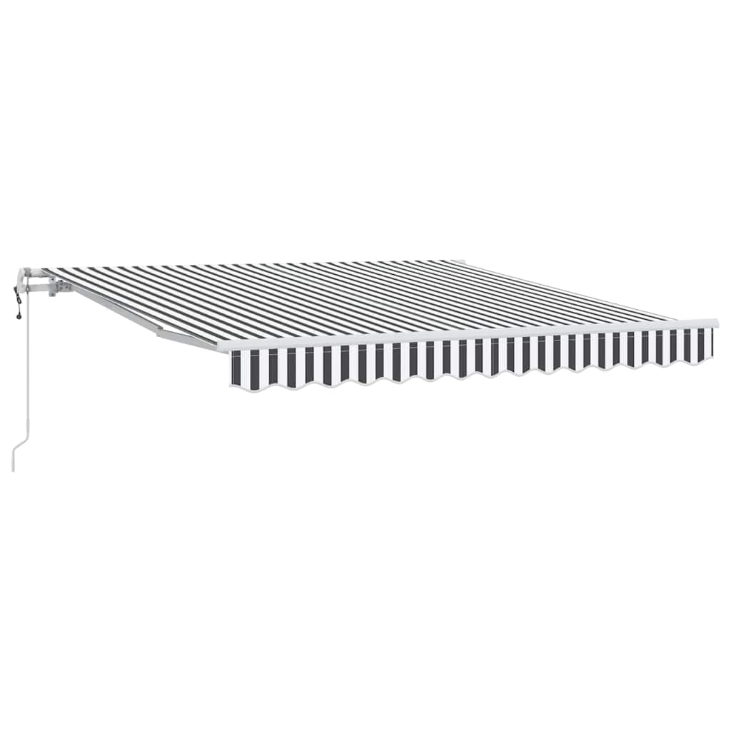 Toldo retrátil automático 300x250 cm antracite e branco