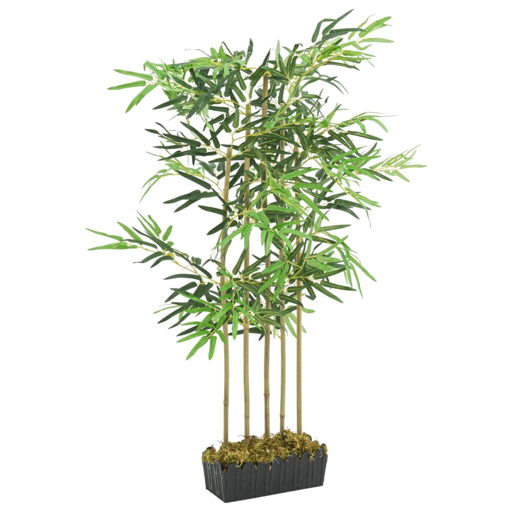 Árvore de bambu artificial 730 folhas 120 cm verde