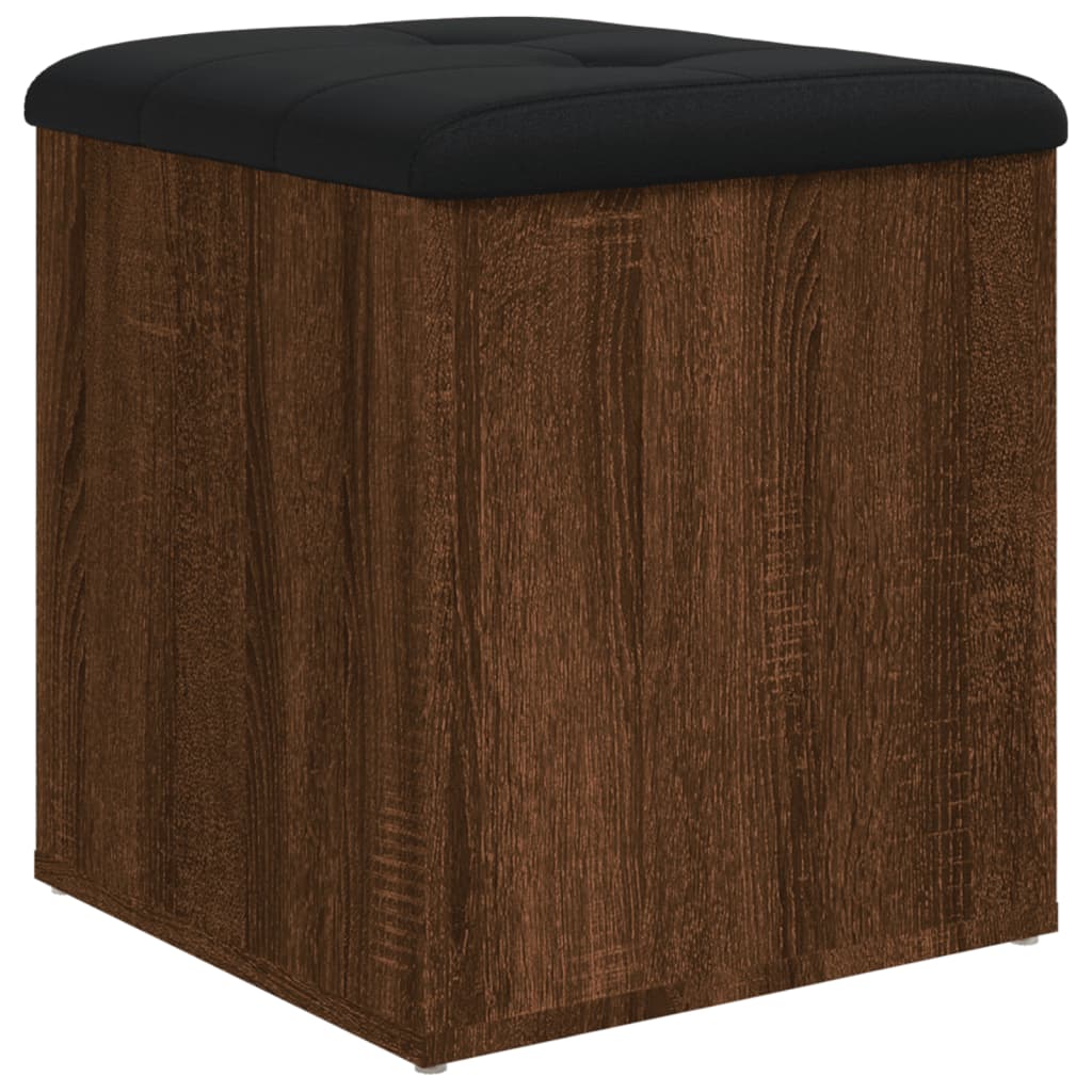 Banco arrumação 42x42x45 cm derivados madeira carvalho castanho