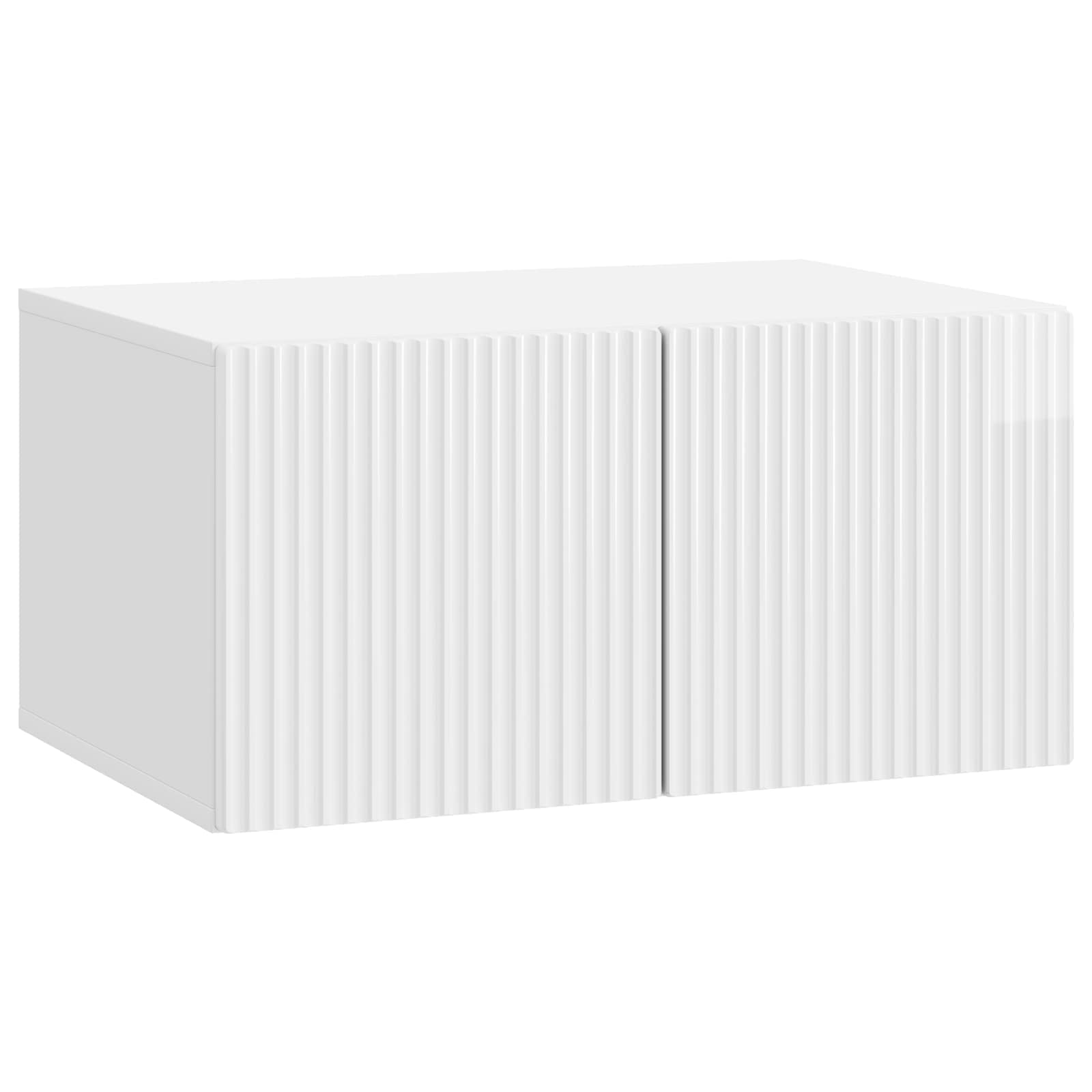 Gabinete de TV de parede branco brilhante 59,5 x 41 x 30 cm