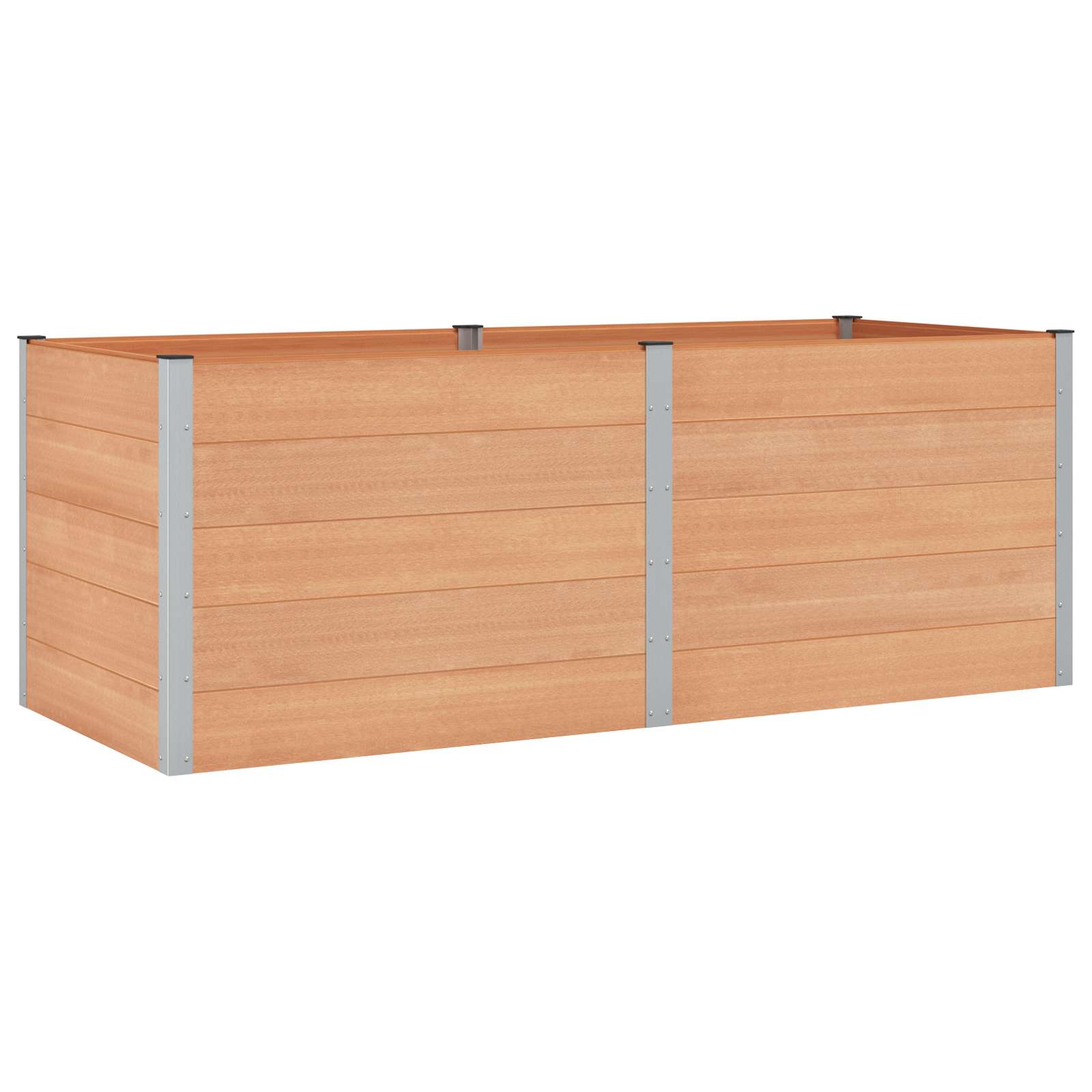 Canteiro de jardim elevado castanho 250 x 100 x 91 cm