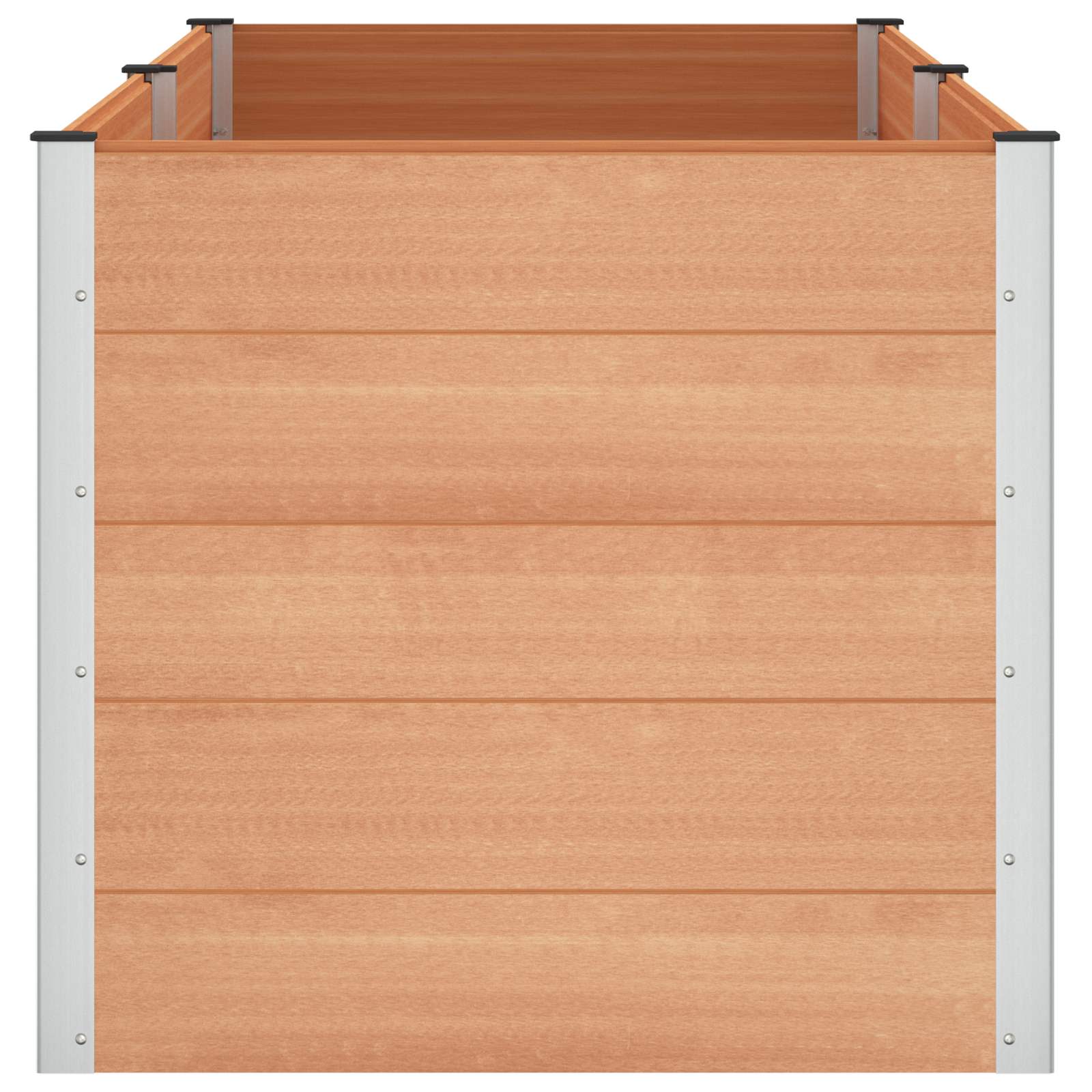 Canteiro de jardim elevado castanho 250 x 100 x 91 cm