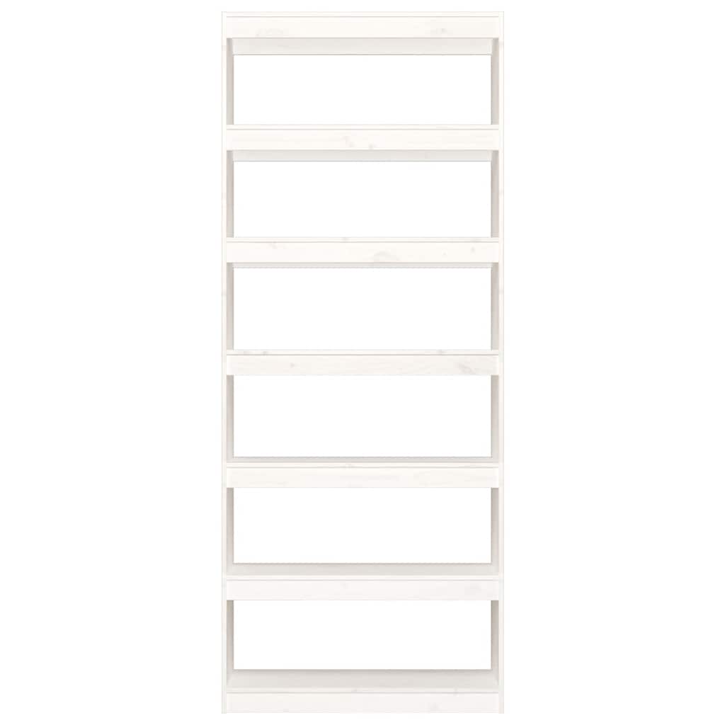 Estante/divisória 80x30x199,5 cm madeira de pinho maciça branco