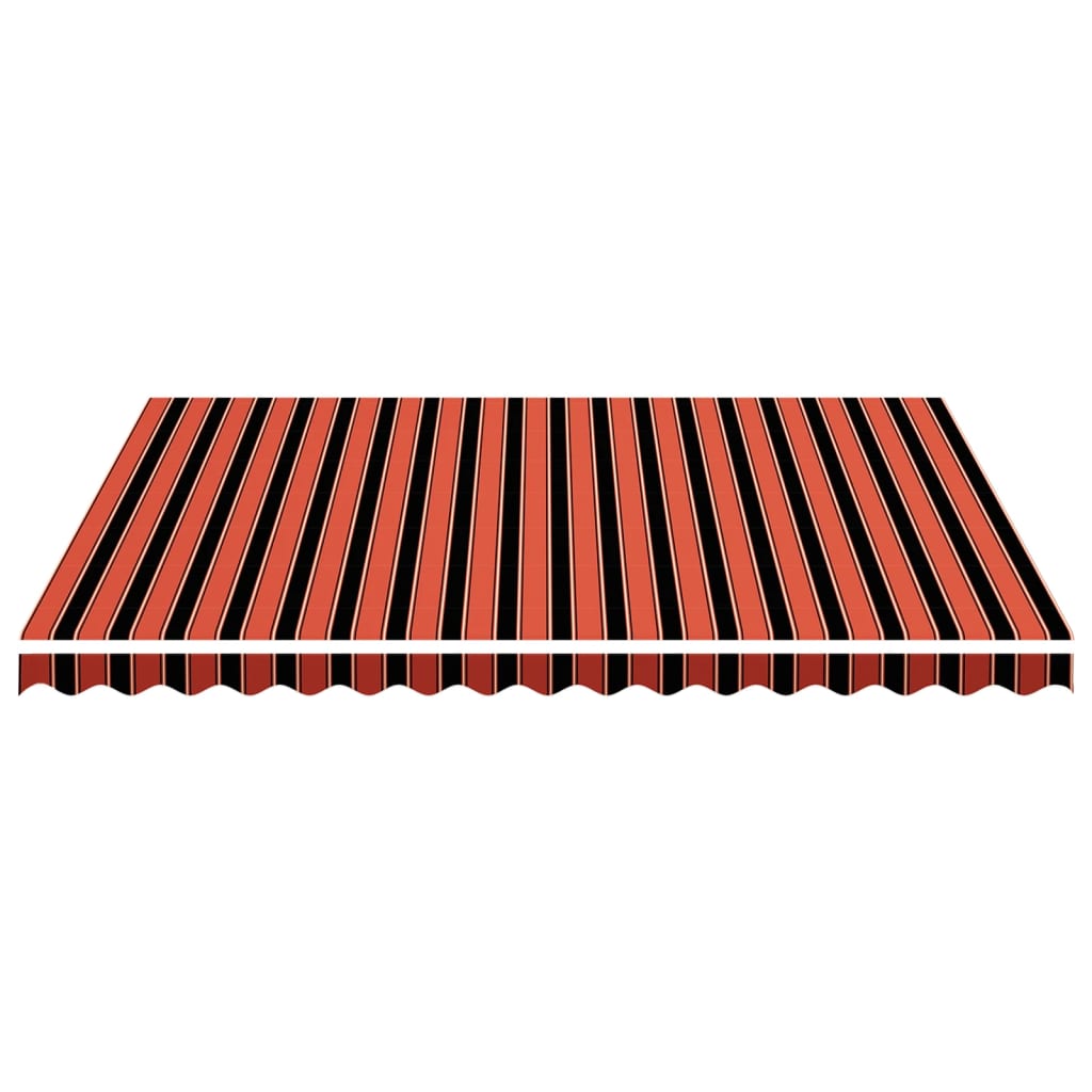 Tecido de substituição para toldo laranja e castanho 450x350 cm poliéster