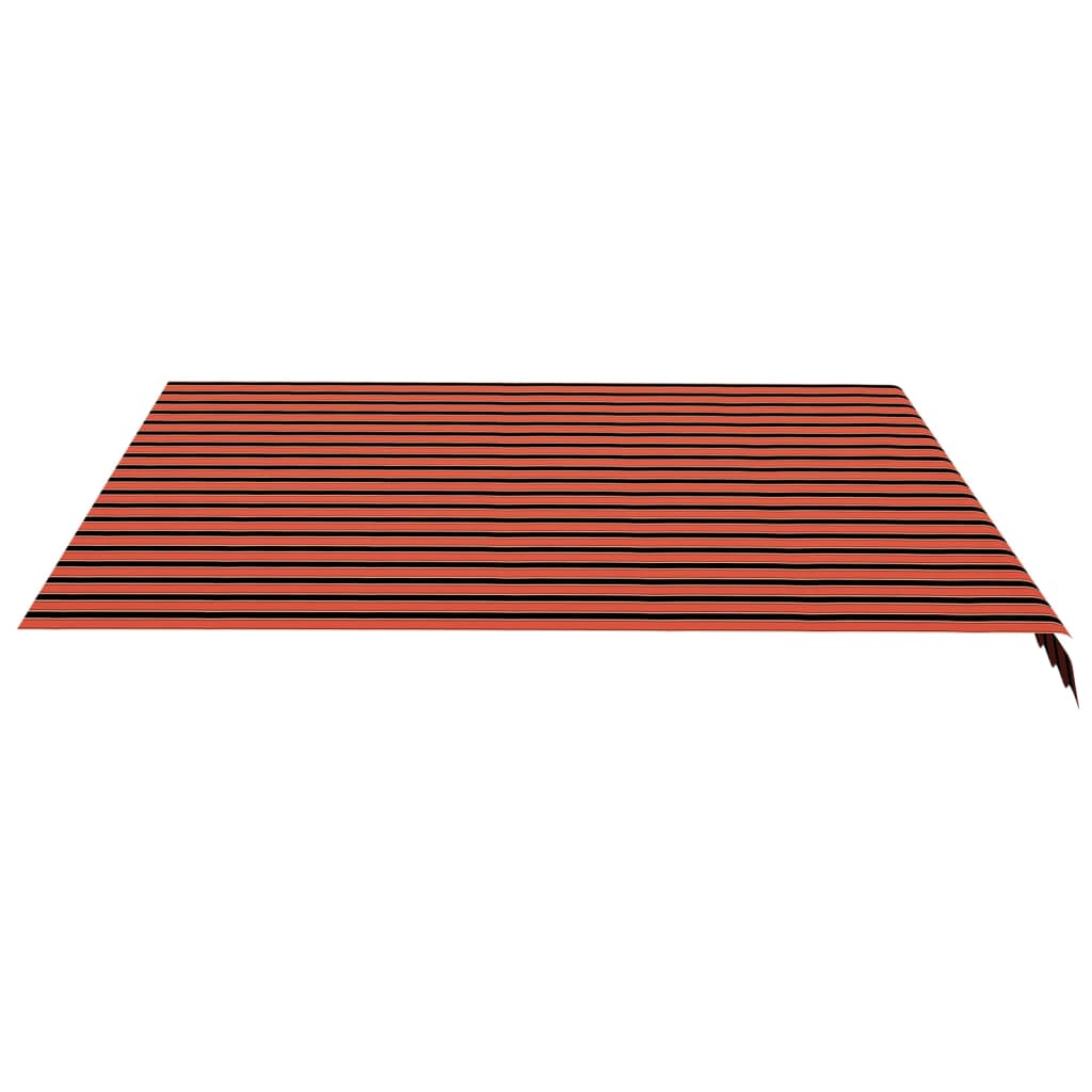Tecido de substituição para toldo laranja e castanho 450x350 cm poliéster