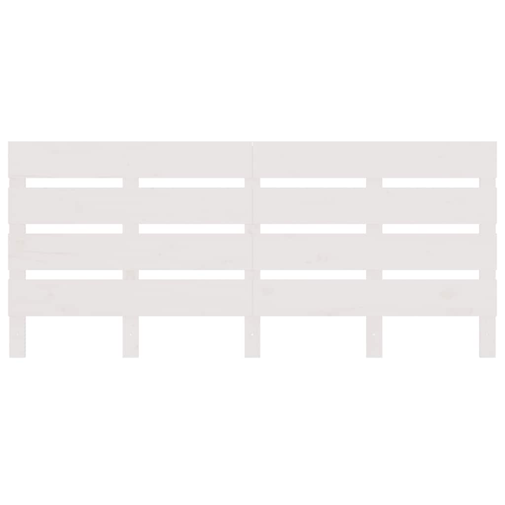 Cabeceira de cama 180x3x80 cm pinho maciço branco
