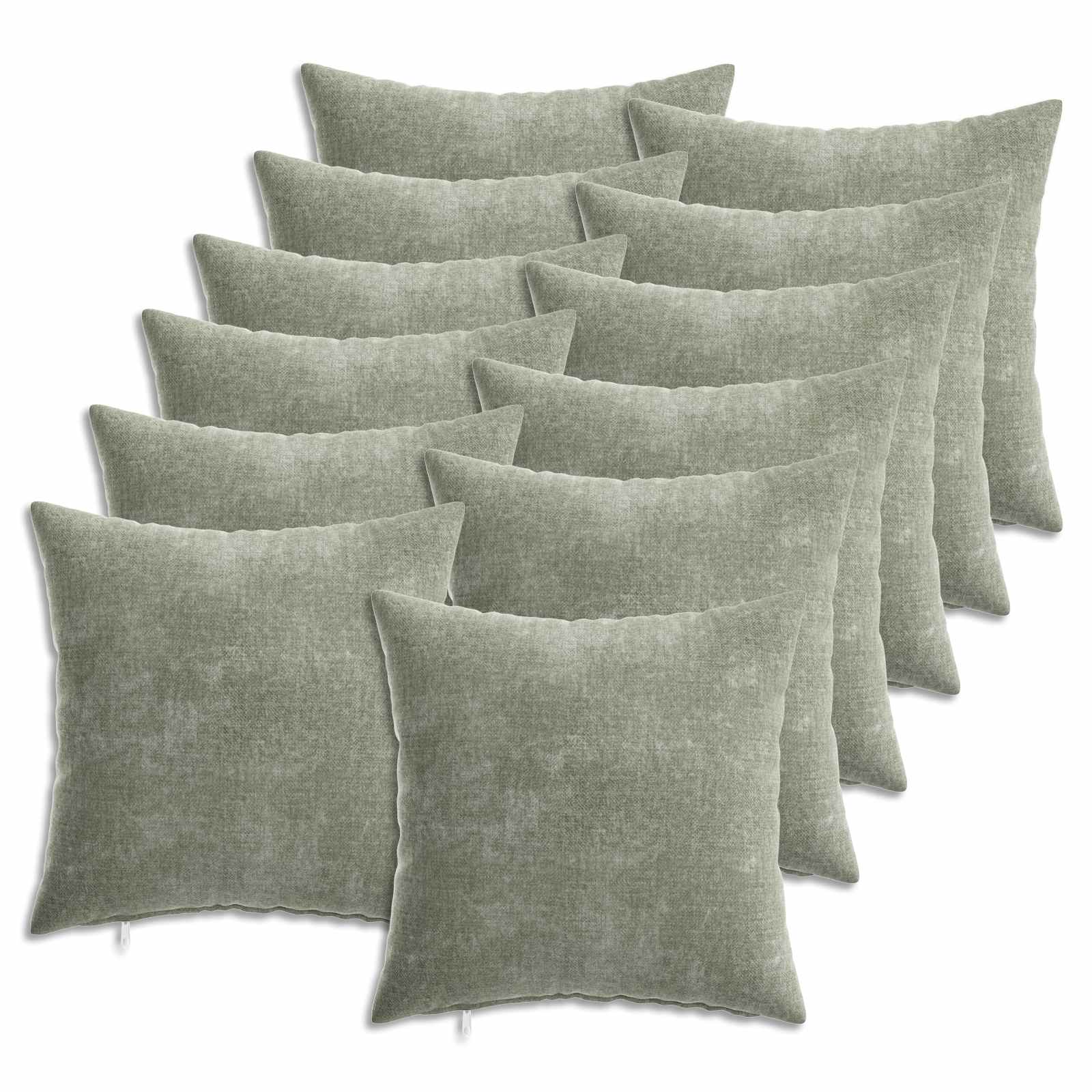Capa almofada 6 unid. heerlen verde 35 x 35 cm tecido chenille
