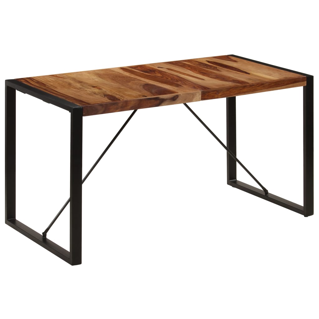 Mesa de jantar 140x70x75 cm madeira de acácia maciça