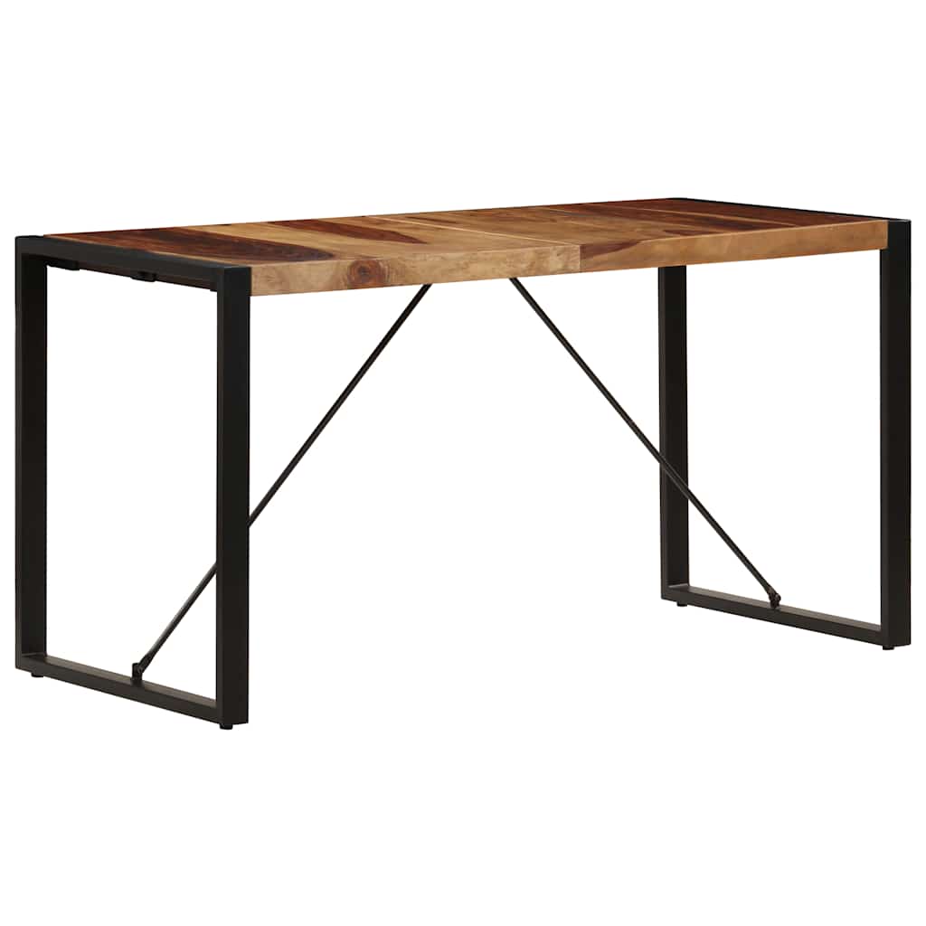Mesa de jantar 140x70x75 cm madeira de acácia maciça