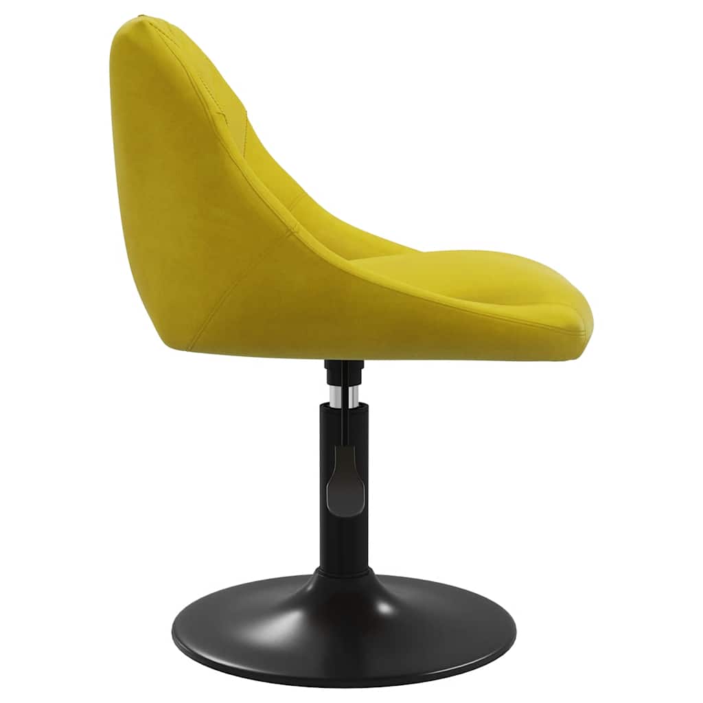 Cadeira de jantar veludo amarelo mostarda