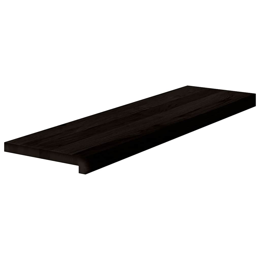 Tapetes de escada 2 pcs 90x30x2 cm carvalho castanho-preto