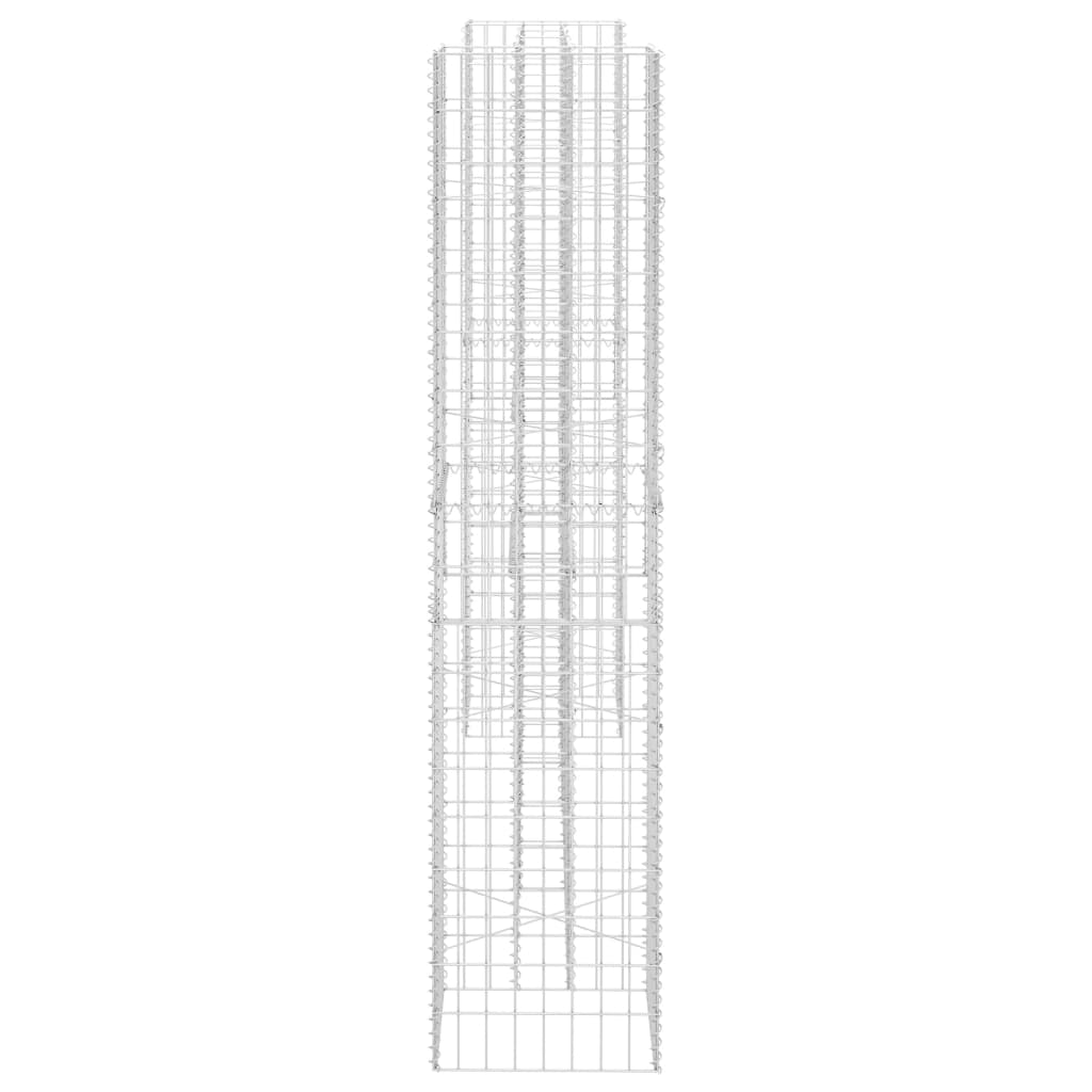 Gabião em forma de h fio de aço 260x40x180 cm