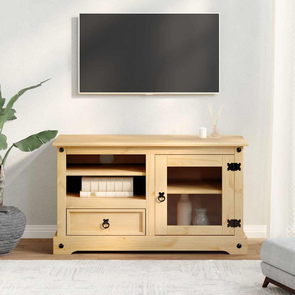 Móvel de TV corona 100x45x58 cm madeira de pinho maciça