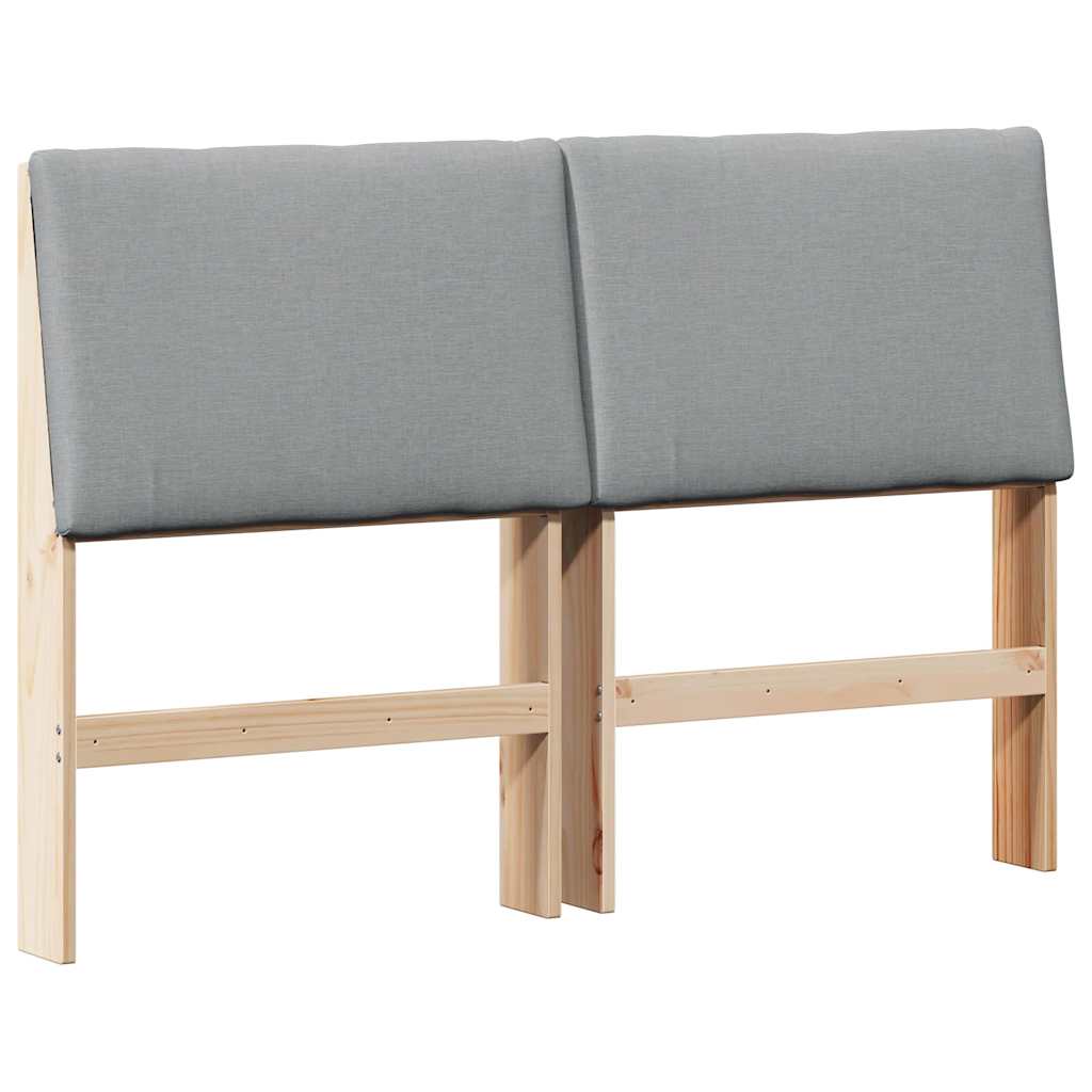 Cabeceira estofada cinzento-claro 150 cm