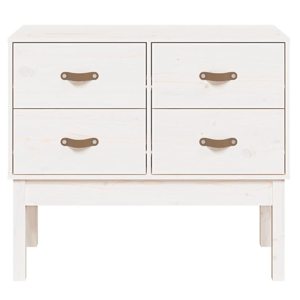 Mesa consola 90x40x78 cm madeira de pinho maciça branco