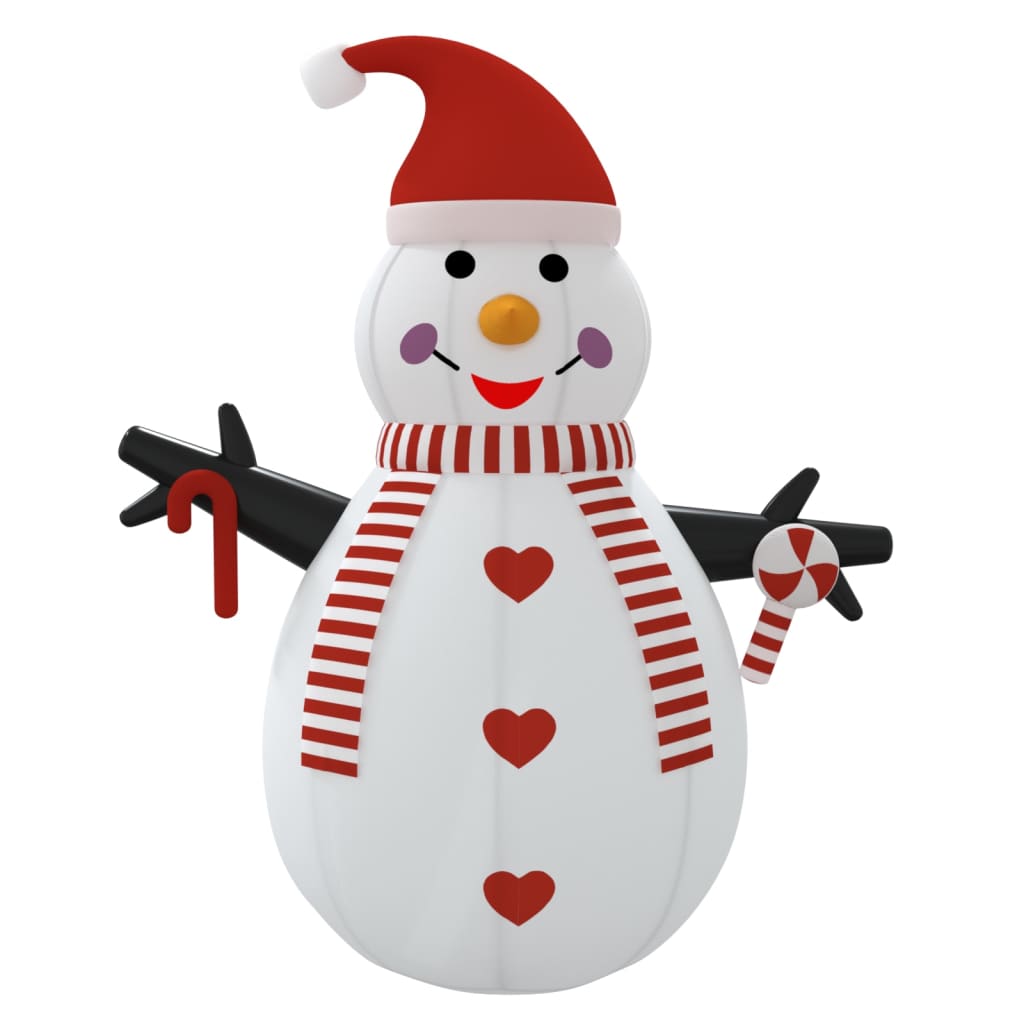 Boneco de neve inflável com leds 300 cm