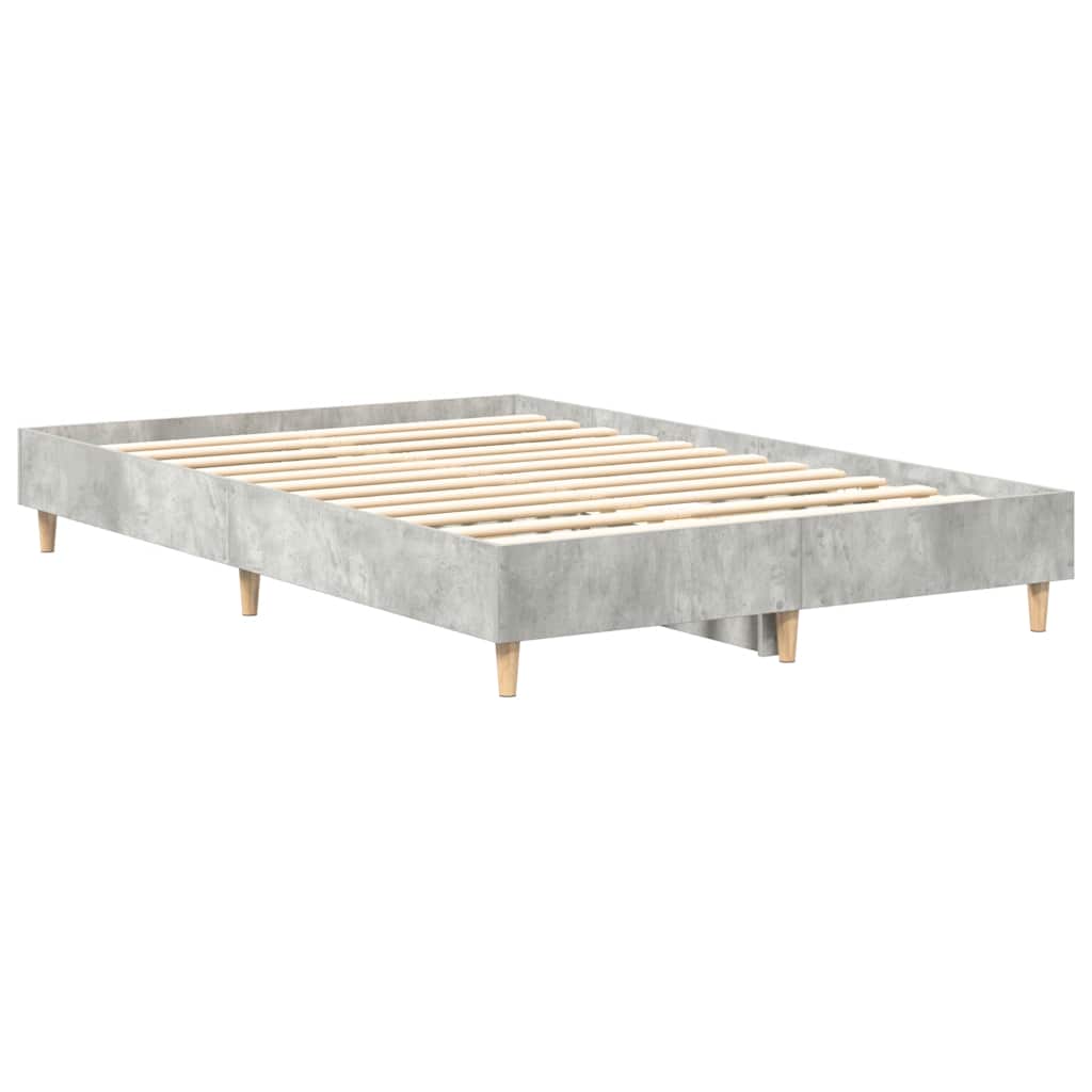 Estrutura de cama sem colchão 135x190 cm cinza cimento