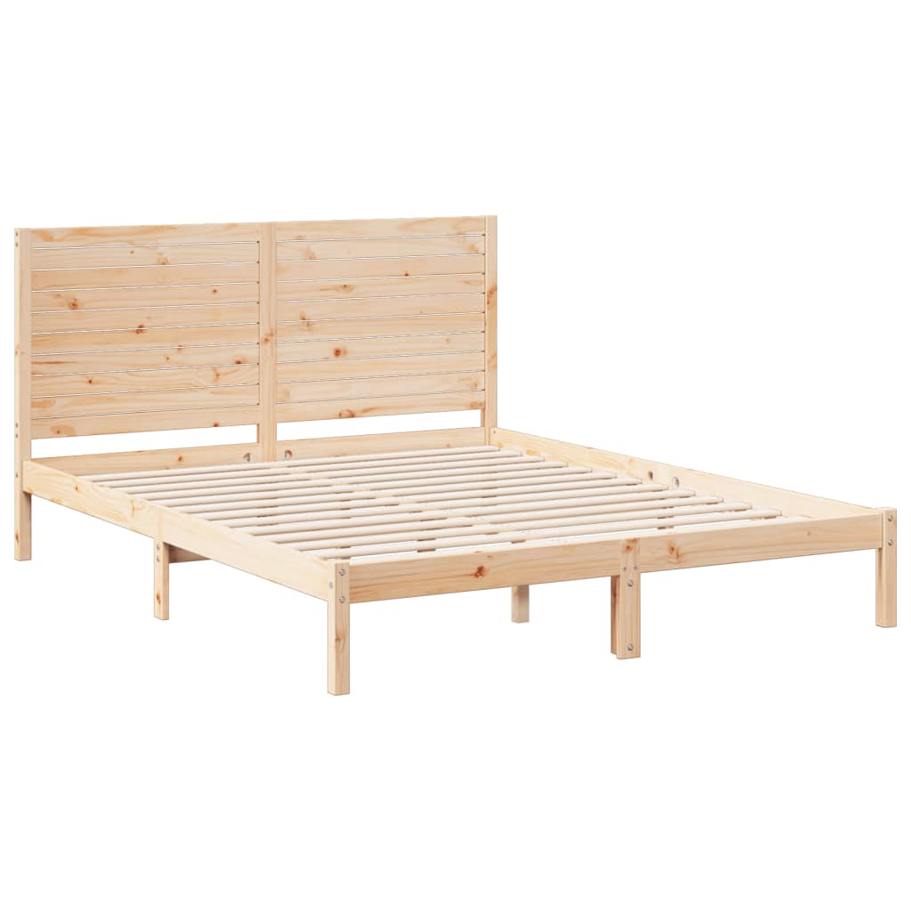 Cama extra longa sem colchão 140x220 cm madeira maciça